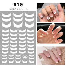 Load image into Gallery viewer, Ribbon Nail Stickers Creative Fashion Nail Stickers Durable Adhesive Nail Art Decoration Stickers Manicure Accessories