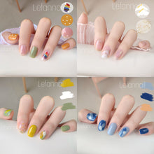 Load image into Gallery viewer, 14pcs/Sheet Nail Art Stickers Rainbow Doodle Water Ripple Nail Stickers Waterproof Durable Nail Stickers Manicure Art Accessories