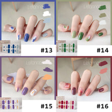 Load image into Gallery viewer, 14pcs/Sheet Nail Art Stickers Rainbow Doodle Water Ripple Nail Stickers Waterproof Durable Nail Stickers Manicure Art Accessories