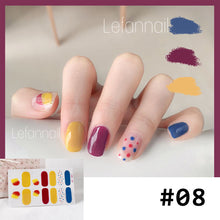 Load image into Gallery viewer, 14pcs/Sheet Nail Art Stickers Rainbow Doodle Water Ripple Nail Stickers Waterproof Durable Nail Stickers Manicure Art Accessories