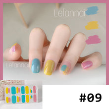 Load image into Gallery viewer, 14pcs/Sheet Nail Art Stickers Rainbow Doodle Water Ripple Nail Stickers Waterproof Durable Nail Stickers Manicure Art Accessories