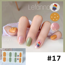 Load image into Gallery viewer, 14pcs/Sheet Nail Art Stickers Rainbow Doodle Water Ripple Nail Stickers Waterproof Durable Nail Stickers Manicure Art Accessories