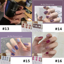 Load image into Gallery viewer, 14pcs/Sheet Caramel Frosted Nail Art Stickers Full Cover Waterproof Tearable Nail Stickers Manicure Art Accessories