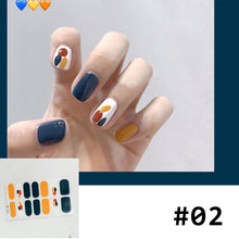 Load image into Gallery viewer, 14pcs/Sheet Caramel Frosted Nail Art Stickers Full Cover Waterproof Tearable Nail Stickers Manicure Art Accessories