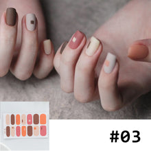 Load image into Gallery viewer, 14pcs/Sheet Caramel Frosted Nail Art Stickers Full Cover Waterproof Tearable Nail Stickers Manicure Art Accessories