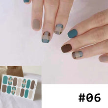 Load image into Gallery viewer, 14pcs/Sheet Caramel Frosted Nail Art Stickers Full Cover Waterproof Tearable Nail Stickers Manicure Art Accessories