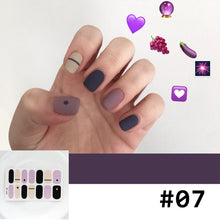 Load image into Gallery viewer, 14pcs/Sheet Caramel Frosted Nail Art Stickers Full Cover Waterproof Tearable Nail Stickers Manicure Art Accessories
