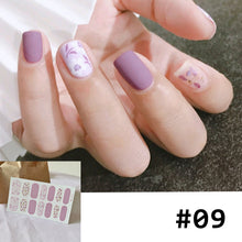 Load image into Gallery viewer, 14pcs/Sheet Caramel Frosted Nail Art Stickers Full Cover Waterproof Tearable Nail Stickers Manicure Art Accessories