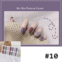 Load image into Gallery viewer, 14pcs/Sheet Caramel Frosted Nail Art Stickers Full Cover Waterproof Tearable Nail Stickers Manicure Art Accessories