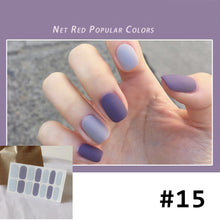 Load image into Gallery viewer, 14pcs/Sheet Caramel Frosted Nail Art Stickers Full Cover Waterproof Tearable Nail Stickers Manicure Art Accessories