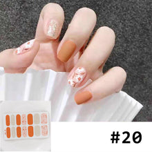 Load image into Gallery viewer, 14pcs/Sheet Caramel Frosted Nail Art Stickers Full Cover Waterproof Tearable Nail Stickers Manicure Art Accessories