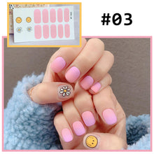 Load image into Gallery viewer, 14pcs/Sheet Cute Cartoon Nail Stickers Full Cover Waterproof Tearable Nail Stickers Manicure Art Supplies