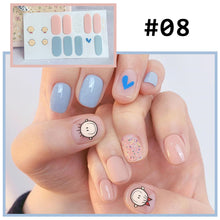 Load image into Gallery viewer, 14pcs/Sheet Cute Cartoon Nail Stickers Full Cover Waterproof Tearable Nail Stickers Manicure Art Supplies