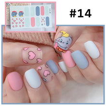 Load image into Gallery viewer, 14pcs/Sheet Cute Cartoon Nail Stickers Full Cover Waterproof Tearable Nail Stickers Manicure Art Supplies