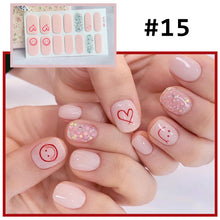 Load image into Gallery viewer, 14pcs/Sheet Cute Cartoon Nail Stickers Full Cover Waterproof Tearable Nail Stickers Manicure Art Supplies
