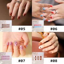 Load image into Gallery viewer, 14pcs/Sheet Nail Stickers Full Cover Waterproof Tearable Nail Stickers Nail Art Supplies Manicure Accessories
