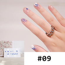 Load image into Gallery viewer, 14pcs/Sheet Nail Stickers Full Cover Waterproof Tearable Nail Stickers Nail Art Supplies Manicure Accessories