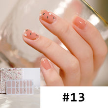 Load image into Gallery viewer, 14pcs/Sheet Nail Stickers Full Cover Waterproof Tearable Nail Stickers Nail Art Supplies Manicure Accessories
