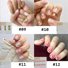 Load image into Gallery viewer, 14pcs/Sheet Full Cover Nail Stickers Daisy Polka Dot Nail Stickers Waterproof Tearable Nail Stickers Nail Art Supplies