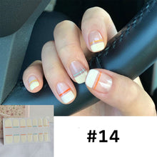 Load image into Gallery viewer, 14pcs/Sheet Full Cover Nail Stickers Daisy Polka Dot Nail Stickers Waterproof Tearable Nail Stickers Nail Art Supplies