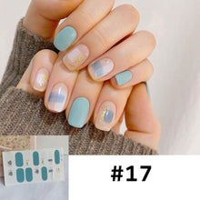 Load image into Gallery viewer, 14pcs/Sheet Full Cover Nail Stickers Daisy Polka Dot Nail Stickers Waterproof Tearable Nail Stickers Nail Art Supplies