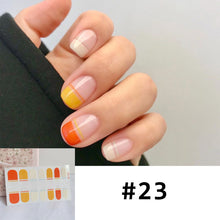 Load image into Gallery viewer, 14pcs/Sheet Full Cover Nail Stickers Daisy Polka Dot Nail Stickers Waterproof Tearable Nail Stickers Nail Art Supplies