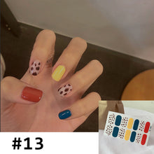 Load image into Gallery viewer, 14pcs/Sheet Small Fresh Nail Stickers Leopard Print Nail Stickers Waterproof Tearable Nail Stickers Nail Art Accessories