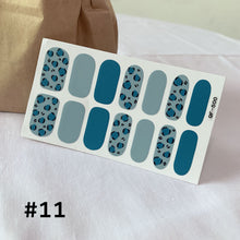 Load image into Gallery viewer, 14pcs/Sheet Small Fresh Nail Stickers Leopard Print Nail Stickers Waterproof Tearable Nail Stickers Nail Art Accessories