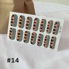 Load image into Gallery viewer, 14pcs/Sheet Small Fresh Nail Stickers Leopard Print Nail Stickers Waterproof Tearable Nail Stickers Nail Art Accessories