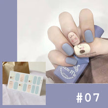 Load image into Gallery viewer, 14pcs/Sheet Cartoon Hand-painted Frosted Graffiti Nail Stickers Hit Color Nail Stickers Waterproof Tearable Nail Stickers Manicure Decoration