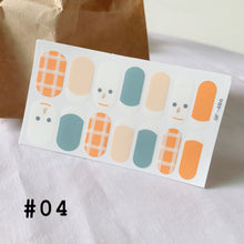 Load image into Gallery viewer, 14pcs/Sheet Cartoon Hand-painted Frosted Graffiti Nail Stickers Hit Color Nail Stickers Waterproof Tearable Nail Stickers Manicure Decoration