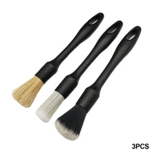 Load image into Gallery viewer, 3Pcs Car Detailing Brush Set Interior Exterior Air Vents Dashboard Cleaning Tools Auto Detail Tool Ultra-Soft Car Detailing Brush Kit