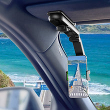 Load image into Gallery viewer, 1080 Degree Rotatable Car Phone Holder Multifunctional Auto Rearview Mirror Seat Hanging Clip Bracket Cell Phone Holder
