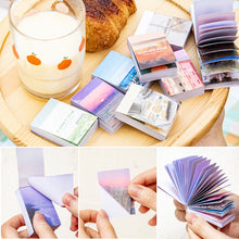 Load image into Gallery viewer, 50pcs Aesthetic Scenery Sticky Book Style Deco Stationery Scrapbooking Decorative background Stickers Sticky Notes