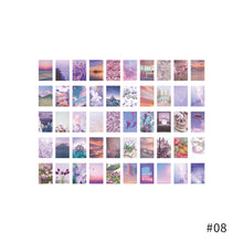 Load image into Gallery viewer, 50pcs Aesthetic Scenery Sticky Book Style Deco Stationery Scrapbooking Decorative background Stickers Sticky Notes