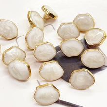 Load image into Gallery viewer, 10Pcs Marble Enamel Shank Buttons Metal Shank for Sewing Embellishments DIY Craft