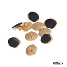 Load image into Gallery viewer, 10Pcs Marble Enamel Shank Buttons Metal Shank for Sewing Embellishments DIY Craft