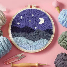 Load image into Gallery viewer, DIY Punch Needle Embroidery Kit Needlework for Beginner Punch Needle Cross Stitch Set/ DIY Cartoon Embroidery Painting Home Decor