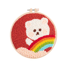 Load image into Gallery viewer, DIY Punch Needle Embroidery Kit Needlework for Beginner Punch Needle Cross Stitch Set/ DIY Cartoon Embroidery Painting Home Decor