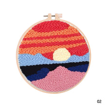 Load image into Gallery viewer, DIY Punch Needle Embroidery Kit Needlework for Beginner Punch Needle Cross Stitch Set/ DIY Cartoon Embroidery Painting Home Decor