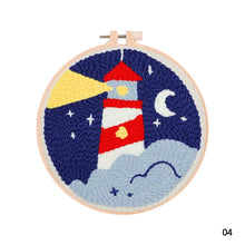 Load image into Gallery viewer, DIY Punch Needle Embroidery Kit Needlework for Beginner Punch Needle Cross Stitch Set/ DIY Cartoon Embroidery Painting Home Decor