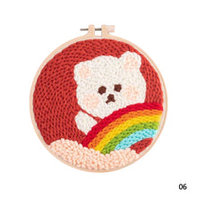 Load image into Gallery viewer, DIY Punch Needle Embroidery Kit Needlework for Beginner Punch Needle Cross Stitch Set/ DIY Cartoon Embroidery Painting Home Decor
