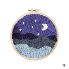 Load image into Gallery viewer, DIY Punch Needle Embroidery Kit Needlework for Beginner Punch Needle Cross Stitch Set/ DIY Cartoon Embroidery Painting Home Decor