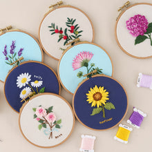 Load image into Gallery viewer, Cross Stitch Material DIY Handmade Ornaments Embroidery Kit Beginner Self-embroidered Fabric Gift Home Decoration Flower Pattern