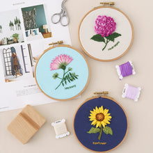 Load image into Gallery viewer, Cross Stitch Material DIY Handmade Ornaments Embroidery Kit Beginner Self-embroidered Fabric Gift Home Decoration Flower Pattern