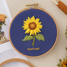 Load image into Gallery viewer, Cross Stitch Material DIY Handmade Ornaments Embroidery Kit Beginner Self-embroidered Fabric Gift Home Decoration Flower Pattern