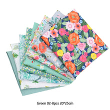 Load image into Gallery viewer, 5-8Pcs 20*25cm Cotton Printed Patchwork Cloth Flower Pattern Material Sewing Crafts Fabric For Diy Doll Clothes Pillowcase Needlework Sewing Quilting Cloth