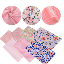 Load image into Gallery viewer, 7/8Pcs 20*25cm Cotton Printed Patchwork Cloth Flower Pattern Material Sewing Crafts Fabric For Diy Doll Clothes Pillowcase Needlework Sewing Quilting Cloth