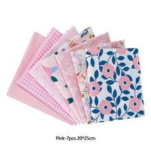 Load image into Gallery viewer, 7/8Pcs 20*25cm Cotton Printed Patchwork Cloth Flower Pattern Material Sewing Crafts Fabric For Diy Doll Clothes Pillowcase Needlework Sewing Quilting Cloth