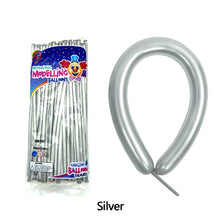 Load image into Gallery viewer, 10pcs Metallic Long Balloons DIY Strip Long Shape Balloon Tying Twist Modeling Balloon for Birthday Wedding Christmas Party